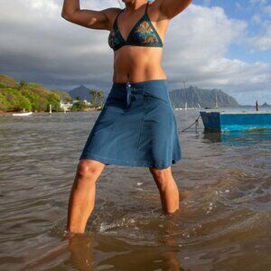 Title Nine Nimblene Swingtastic Skort Size 8 Skirt UPF Pockets Golf Pickleball